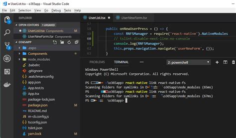 react native windows fs.